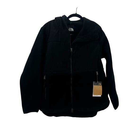 The North Face Full Zip Fleece Denali Hoodie Long Sleeve TNF Black Size L NWT - Picture 4 of 12